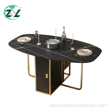 Rock Slab Top Beistelltisch Klappbarer Esstisch